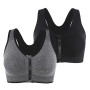 Leezepro Soutien-Gorge de Sport Post-opératoire Brassière Femme Zippée Avant Zipper Lingerie avec Coussinets Amovibles Push Up C
