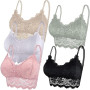 Duufin 5 Pièces Bralette en Dentelle avec Coussinets Amovibles Bralette pour Femme et Fille, 5 Couleurs