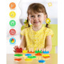 Uping Jouet Bebe 1 2 3 Ans Jeux Montessori Enfant 1 2 3 Ans Jeu Educatif en Bois Puzzle à Empiler et de Tri Cadeau Garçon Fille