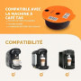 RECAFIMIL Filtre à café réutilisable dosette rechargeable 180 ml compatible avec les machines Tassimo (capsule 180 ml + 2 couver