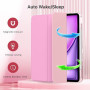 MoKo Coque pour iPad Air 13 Pouces (M4/M3/M2) 2026/2025/2024 avec Porte-Stylet, Mince Légère à Trois Volets avec PC Arrière Tran