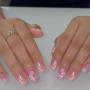 Auriselle 24 pièces Faux ongles à coller Press on Nails, Carré Français avec Fleurs 3D Brillantes Couverture Complète, jolis ong
