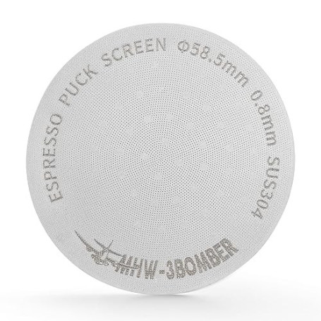 MHW-3BOMBER Puck Screen Tamis à expresso 58 mm, 0,8 mm d'épaisseur pour porte-filtre, 180 μm en acier inoxydable, accessoires po