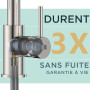 FORIOUS Robinet Cuisine, Mitigeur Cuisine Avec Douchette Pivotant à 360° d'Évier à Arc Élevé Pulvérisateur Escamotable 2 Modes,