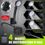 Spopal Camping Douche Portable, [Imperméable] Kit Douche de Camping,Pompe de Douche Électrique Rechargeable,6000mAh, avec Affich
