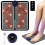OSDUE Massage des Pieds, Tapis Masseur Plantaire Electrique de Massage 8 Modes et 19 Intensités avec USB Télécommande et Afficha