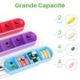 Opret Pilulier Semainier Français (Matin, Midi, Soir et Nuit) - Empilables Tour à Médicaments 7 Jours 28 Compartiments 4 Fois, p