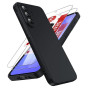 LeYi Coque pour Samsung Galaxy A37 5G Anneau avec 2*Verre Trempé, Housse de Protection en Souple Silicone Liquide, Etui Antichoc