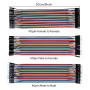 ELEGOO Lot de 120pcs Câbles Dupont Breadboard 28AWG 3 en 1 [40Pin Mâle vers Femelle, 40Pin Mâle vers Mâle, 40Pin Femelle vers Fe