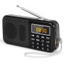 PRUNUS J-725 Radio Portable Rechargeable, Poste Radio FM avec Batterie Rechargeable 3000mAh, Petite Radio Portable Digital avec