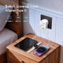 Hoppac 5 en 1 Adaptateur Prise Anglaise, Prise Anglaise Adaptateur Francais avec 3 USB A et 1 USB C, Adaptateur Type G pour Irla