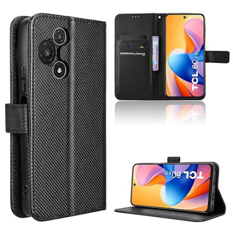 Rojeuinn Coque pour TCL 60 R 5G Protection Case, Étui de Protection Portefeuille Antichoc Premium Fibre -Housse Étui Compartimen