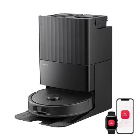 roborock Qrevo S Pro Robot Aspirateur Laveur, 18 500 Pa, 45 °C Séchage à l’air Chaud, 75 °C Autonettoyant à Haute Température, É
