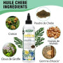 Huile De Chebe Hydratante Naturelle 10 En 1 Pour Le Cuir Chevelu, Poudre De Chebe Africaine Pour Une Croissance Des Cheveux Plus