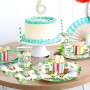 68 Pièce Vaisselle Anniversaire Dino, Assortiments Dinosaure Vaisselle de Fete, Enfant Decoration Anniversaire Assiette Tasse Se