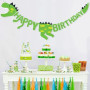 68 Pièce Vaisselle Anniversaire Dino, Assortiments Dinosaure Vaisselle de Fete, Enfant Decoration Anniversaire Assiette Tasse Se
