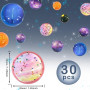 Annhao 30 Pièces Balle rebondissante de Espace Cadeaux Anniversaire invités Enfant, Balle rebondissantes Enfant pour Cadeau Anni