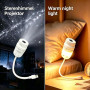 Projecteur Ciel Etoile Galaxie 2-en-1 USB Veilleuse Dimmable 360° Rotation | HD Galaxy Projector, Dimmable Colorful Night Light,