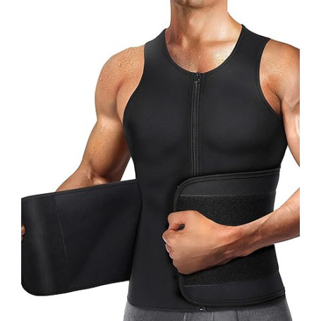 CHUMIAN Gilet de Sudation Homme Sauna Néoprène pour Minceur Ceinture de Sudation Fitenes Sports Débardeur