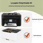 60 Feuilles A4 Autocollant Imprimante papier autocollant imprimante Etiquette Adhésif Blanc parfait pour Imprimante à Jet d'Encr