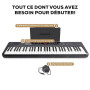 Alesis Melody 61 Piano Numérique 61 Touches pour Débutants avec Haut-Parleurs, Pupitre pour Partition ou Tablette, 300 Sons et d