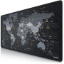 TITANWOLF - Tapis de Souris Gaming Global 900x400mm - sous-Main Bureau planisphère Gamer Extra Large XXL en Tissu, Base antidéra