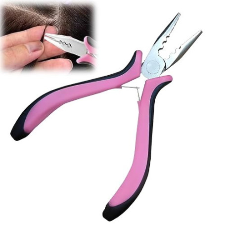 Pince À Extensions De Cheveux À 3 Trous, Pour Extensions De Cheveux,Mini Pince Cheveux Pour Micro Anneaux Nano,Outil Multifoncti