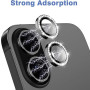 Oelrstfe Caméra Arrière Protection pour iPhone 16/16 Plus Verre Trempé,Pailleté Protecteur Objectif Lentille,9H Dureté HD Défini