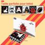 URMYWO Livre Tissu bébé 0-3-6-12 Mois,Livre Noir et Blanc Bébé Montessori,Livre de Haute Contraste en Tissu Sensoriel Bébé Naiss