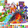 LUVTOY Construction Magnetique Enfant - Cube Magnétique - Jeu Aimant Magnetic avec Jeux Aimants Bloc Magnetique- Jouet Éducatif
