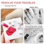 Qufiiry 100 PCS Nail Art Éponge dégradé, Avec Pince Métallique,Eponge Babyboomer Ongle,Utilisé pour Vréer une Variété de Motifs