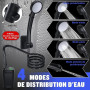 Spopal Kit Douche de Camping, Douche Portable,Pompe de Douche Électrique Rechargeable,Imperméable, avec Afficheur Intelligent et