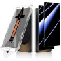 ZhuoFan Verre Trempé pour Samsung Galaxy S25 Ultra Anti Espion,Privacy Protection Ecran avec Outils de Dépoussiérage Automatique