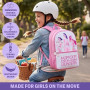 Get Trend Kpop Demon Hunters Huntrix Grand Sac a Dos Enfant Fille, 46 cm Cartable Enfant Fermeture Eclair et Rembourré, Ecole ou