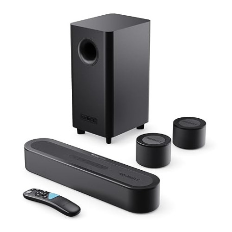 Majority Barre de Son TV Bluetooth 5.3, 300W Home Cinema 5.1 sans Fil | Bowfell Halo Atmos Mini Soundbar PC | DMI eARC | Enceint