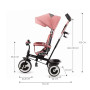 Kinderkraft Aston Tricycle Bébé Évolutif, Draisienne Évolutif, Trike Bebe, Velo Poussette Bebe Évolutif, Velo Enfant 5 Ans, De 9