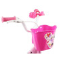 Disney Vélo Enfant 12' Minnie de livré avec Casque Minnie et équipé de 1 Frein, Panier Avant, Porte poupée arrière, Garde boues,