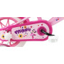 Disney Vélo Enfant 12' Minnie de livré avec Casque Minnie et équipé de 1 Frein, Panier Avant, Porte poupée arrière, Garde boues,