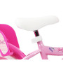 Disney Vélo Enfant 12' Minnie de livré avec Casque Minnie et équipé de 1 Frein, Panier Avant, Porte poupée arrière, Garde boues,