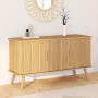 IDMarket - Buffet 110 cm Juliette 3 Portes Lattes tasseau Bois Coloris chêne