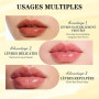 Rouge à Lèvres Magique Changeant de Couleur, Baume pH Adaptatif | Longue Tenue, Ph Glow Brillant avec Flocons d'Or, Sans Transfe
