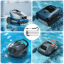 Kit Perche avec Crochet Robot Piscine 183 cm, 5 Sections | Perche en Acier Inoxydable avec Chiffon pour Rapprocher et Retirer le