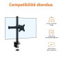 Amazon Basics Bras de Bureau Réglable pour Écran, Compatible avec Moniteurs jusqu’à 81cm (97cm format Ultralarge) et jusqu’à 10k