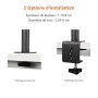Amazon Basics Bras de Bureau Réglable pour Écran, Compatible avec Moniteurs jusqu’à 81cm (97cm format Ultralarge) et jusqu’à 10k