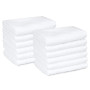 Amazon Basics Lot de 12 Gants de Toilette - 100% Coton, Séchage Rapide, Très Absorbants - Pour Usage Quotidien - 30 x 30 cm, Bla
