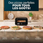 Princess Four à Pizza Pro Max, 15L, 400°C, 2100W, Commandes Tactiles, Pierre et Pelle Incluses, Chaleur Haut/Bas, Minuterie, Com