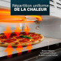 Princess Four à Pizza Pro Max, 15L, 400°C, 2100W, Commandes Tactiles, Pierre et Pelle Incluses, Chaleur Haut/Bas, Minuterie, Com