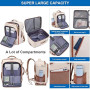 WENIG Sac 40x30x20 Bagage Cabine 40x30x20 pour Ryanair Sac à Dos Voyage Cabine Avion pour Wizzair 24L Sac à Dos Voyage Femme Bag
