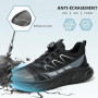 BAXIWUY Chaussures de Sécurité Hommes Légère Basket Securite Femme Chaussures de Travail Embout en Acier Respirantes Antidérapan