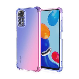HONLEN Coque pour Redmi Note 11 / Note 11S (4G) Étui, (6.43" inches) Transparente Dégradée TPU Silicone Quatre Coins Renfort d'a